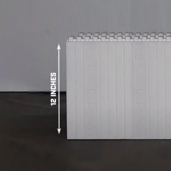 Height of a SuperForm ICF system Block