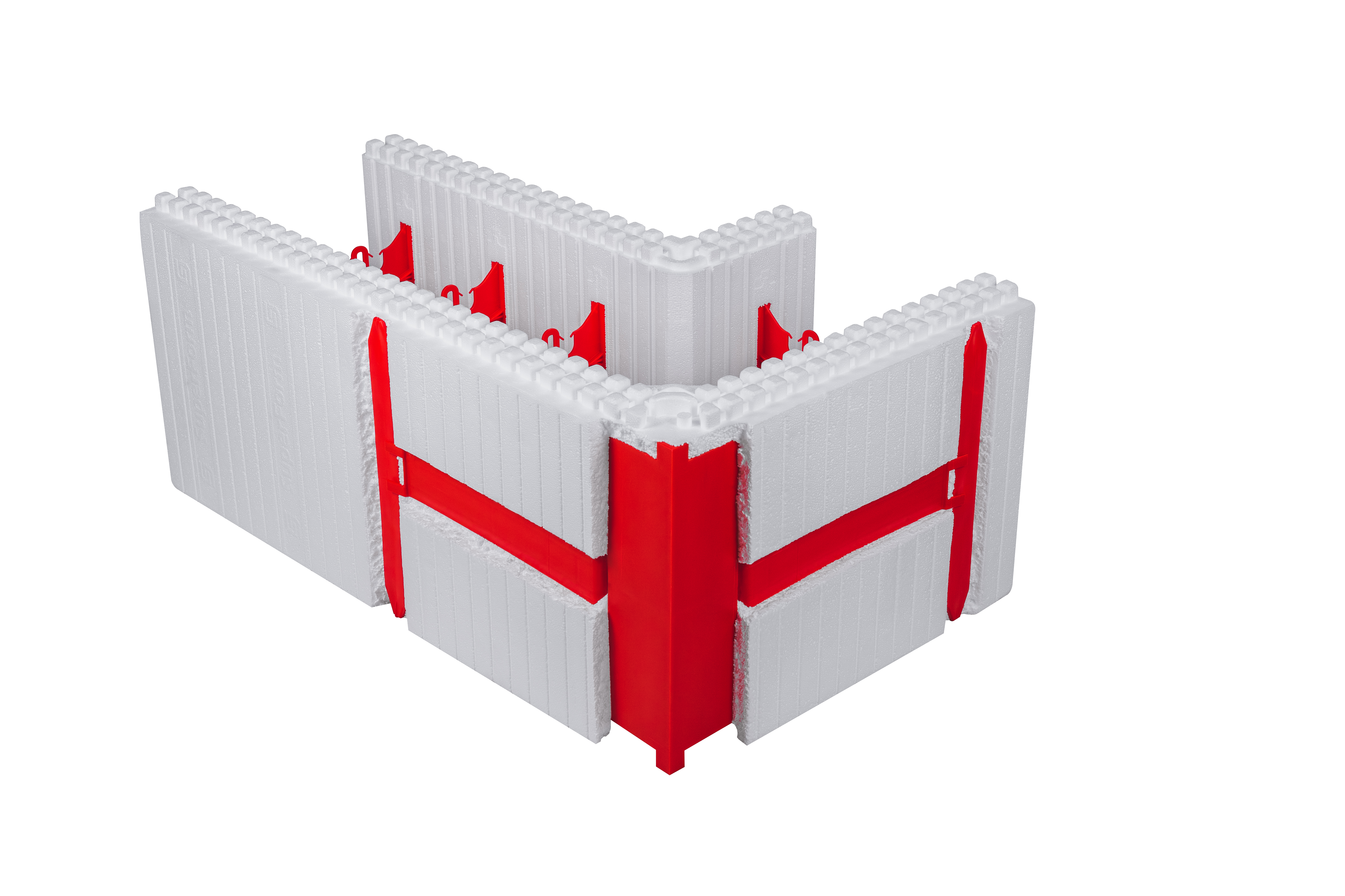 This image shows an ICF corner block from SuperForm. 