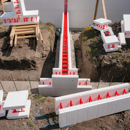 The Valley Meats building in Canada is pictured under construction.