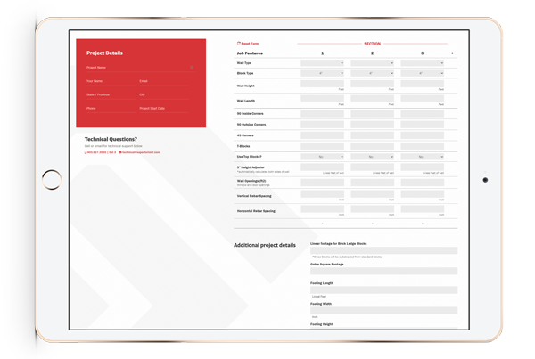 SuperForm Take-off Calculator